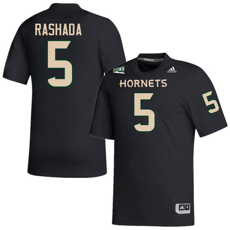 Jaden Rashada SAC State Jersey,Sacramento State Hornets #5 Jaden Rashada Jersey-Black